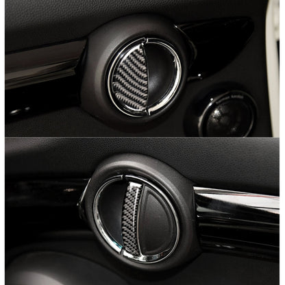 4 PCS Car F Chassis Door Handle Carbon Fiber Decorative Sticker for BMW Mini Cooper Clubman Countryman F55 / F54 / F60, For BMW Mini F60
