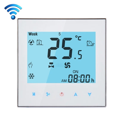 LCD Display Air Conditioning 2-Pipe Programmable Room Thermostat for Fan Coil Unit, Supports Wifi