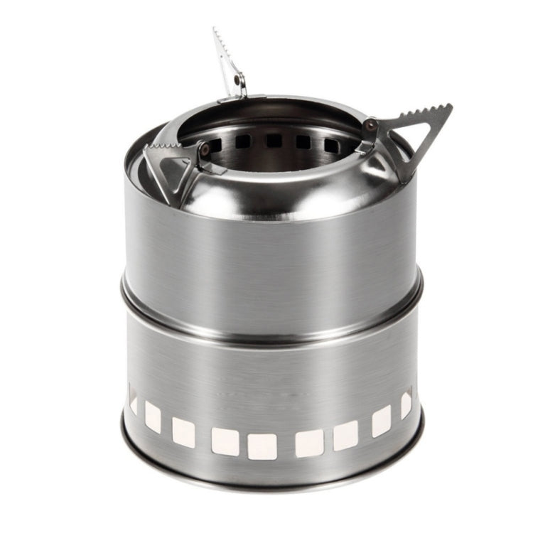 Outdoor Camping Mini Stainless Steel Wood-burning Stove Solid alcohol Stove for Picnic Heating, Mini