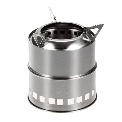 Outdoor Camping Mini Stainless Steel Wood-burning Stove Solid alcohol Stove for Picnic Heating, Mini