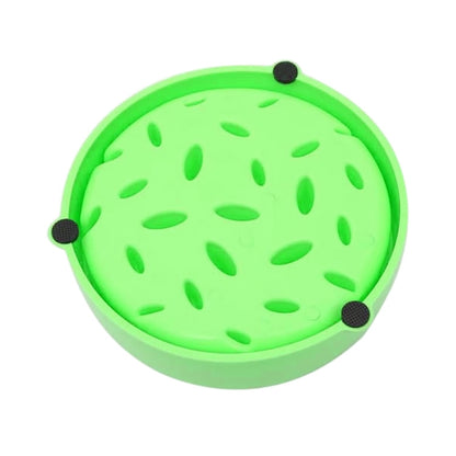 Pet Bowl Preventing Choking PP Bowl, Round Green