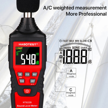 HABOTEST HT622B Household High Precision Digital Sound Level Meter, HT622B
