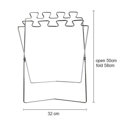 Outdoor Camping Stainless Steel Foldable Garbage Bags Hanger, Size: 58*32 cm