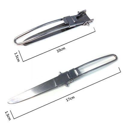Three-Piece Stainless Steel Foldable Outdoor Cutlery