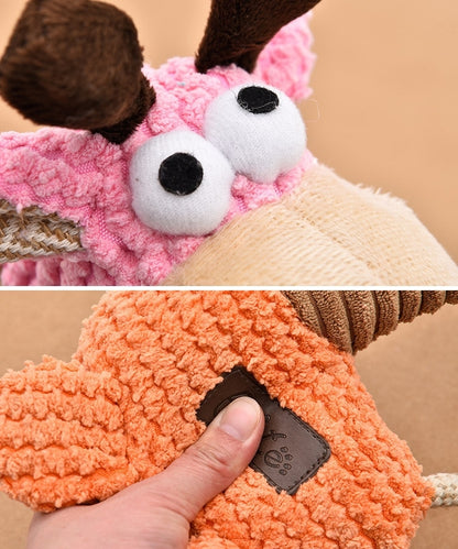 Pet Supplies Cat and Dog Special-purpose Molar Cartoon Sounding Plush Toy,Large, Size:33*28*14cm, Random Style Delivery, Size:33*28*14cm
