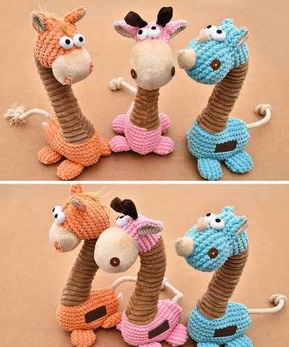 Pet Supplies Cat and Dog Special-purpose Molar Cartoon Sounding Plush Toy,Large, Size:33*28*14cm, Random Style Delivery, Size:33*28*14cm