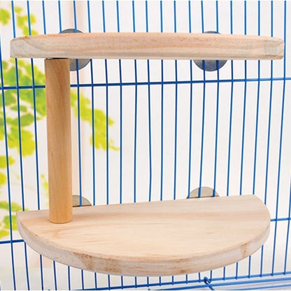 Pet Wooden Two Layers Wood Hamster Footplate Springboard Hamster Small Pets Pedal Toys, Two Layers Footplate
