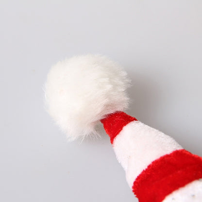 Western Red and White Striped Pet Dog Christmas Hat, Comfortable Children Dressing Up Christmas Hat, Red and White Striped
