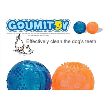 Pet Sounding Toy Elastic Ball Golden Retriever Puppy Molar Bite Resistant Tooth Toy, Size:8*8cm, Random Color Delivery, 8cm Elastic Ball