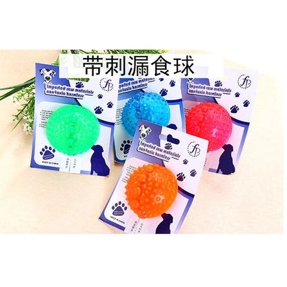 Pet Leakage Food Ball Toy Golden Retriever Puppy Molar Bite Resistant Tooth Toy, Diameter: 8cm, Random Color Delivery, 8cm Puppy Molar Bite Ball