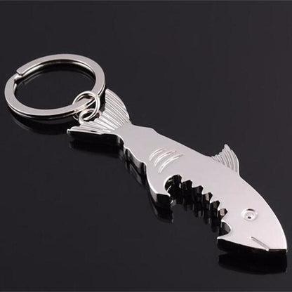 5 PCS Multi-function Shark Bottle Opener Key Chain Car Key Pendant, Size: 13.5x3cm, Shark shape