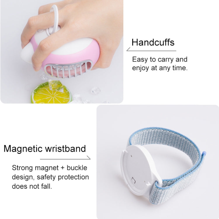 LORDNINO SBF003 3W USB Charging Portable Electric Fan with Magnetic Wristband, 3 Speed Control