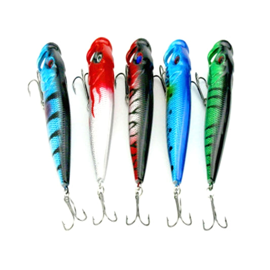 HENGJIA Plastic Artificial Fishing Popper Bionic Lures Environmentally Friendly Fishing Bait with Hooks, Length: 9 cm, Random Color Delivery, Length: 9 cm