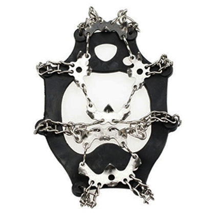 One Pair 19 Teeth Anti-Slip Ice Gripper Hiking Climbing Chain Shoes Covers, Size: M, 19 Teeth Size:M(Black), 19 Teeth Size:M(Orange)