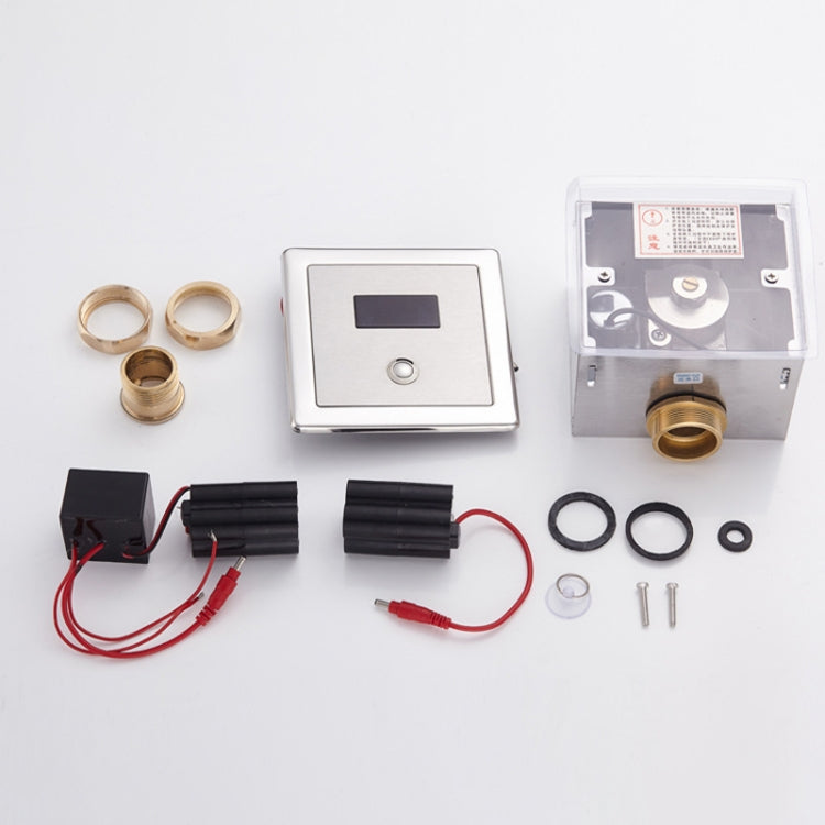 Recessed Wall in Type Flush Valve for Auto-induction Toilet, with Infrared Automatic Function DC AC, Automatic DC AC