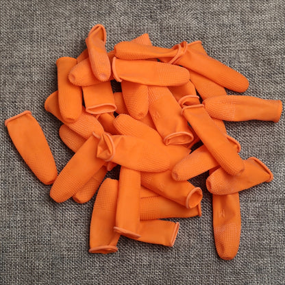 100pcs / Pack Antistatic Antislip Durable Fingertips Latex Protective Gloves, Size: M, 2.6*6.3cm, Size: M, 2.6*6.3cm