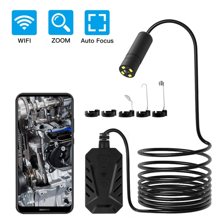 F230 IP68 Waterproof Autofocus WIFI Endoscope Inspection Camera, Length: 5m, Lens Diameter: 14mm, Length: 5m