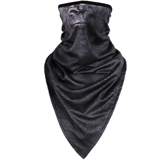 Multifunction Outdoor Windproof Triangle Towel Animal Mask Hood, Windproof Triangle