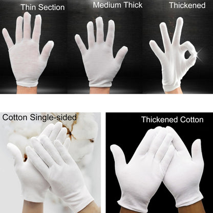 12 Pairs Pure Cotton Working Gloves, Medium Thick Size：XL, Medium Thick, Size：XL