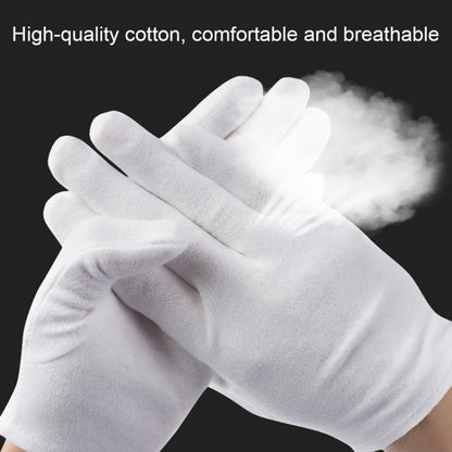 12 Pairs Pure Cotton Working Gloves, Medium Thick Size：XL, Medium Thick, Size：XL