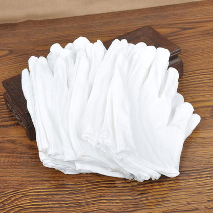 12 Pairs Pure Cotton Working Gloves, Thickened， Size：Free Size, Thickened， Size：Free Size