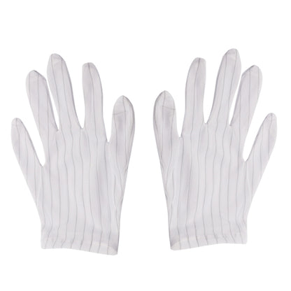 10 Pairs Anti-static Stripe Plastic Gloves, Size：Free Size, Plastic Gloves
