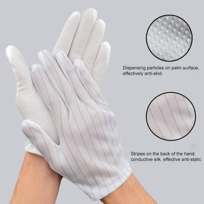 10 Pairs Anti-static Striped Dispensing Gloves, Size：Free Size, Dispensing Gloves