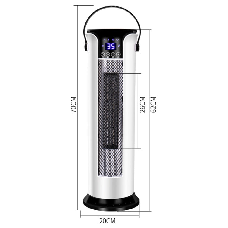 Household Shaking Head Vertical Tower Fan Radiator Warmer Electric Heater Warm Air Blower, Remote Control Version, Remote Control Version