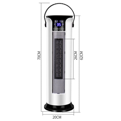 Household Shaking Head Vertical Tower Fan Radiator Warmer Electric Heater Warm Air Blower, Remote Control Version, Remote Control Version