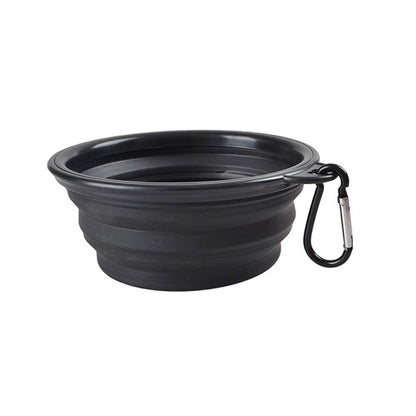 Portable Pet Folding Feeding Bowl Silicone Water Dish Feeder Puppy Travel Bowl, Random Color Delivery, Bowl Diameter: 13cm