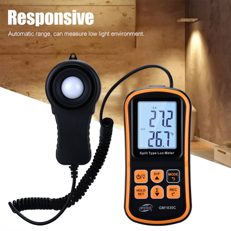 BENETECH GM1030C Portable Split Digital Illuminometer LUX Meter, GM1030C