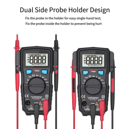 BSIDE ADM66 Handheld Household 6000 Count AC / DC Current Voltage Capacitor Automatic Range Multimeter with LCD Backlight & Card Slot Function