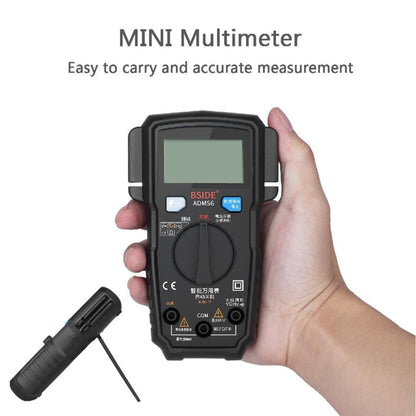 BSIDE ADMS6 High-precision Fully Automatic Small Digital Intelligent Multimeter with HD Digital Display & Shockproof Cover, Support Function Range Switch & Double-sided Pen Holder