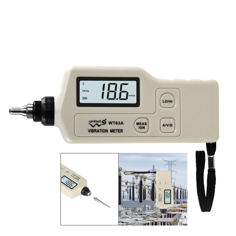Wintact WT63A Vibration Meter Digital Tester Vibrometer Analyzer Acceleration Velocity, Wintact WT63A, WT63A