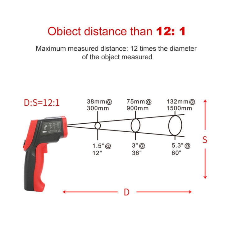 Wintact WT900 -50 Degree C~950 Degree C Handheld Portable Outdoor Non-contact Digital Infrared Thermometer, WT900