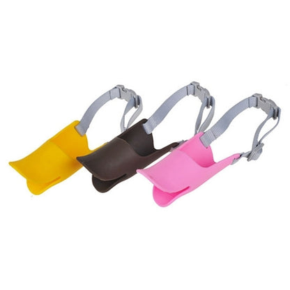 Cute Duck Mouth Shape Silicone Muzzle for Pet Dog, Size: M, M  Yellow, M  Coffee, M  Pink