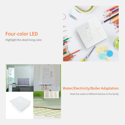 BHT-006GCLW 95-240V AC 5A Smart Home Heating Thermostat for EU Box, Control Boiler Heating with Only Internal Sensor, WiFi, BHT-006GCLW