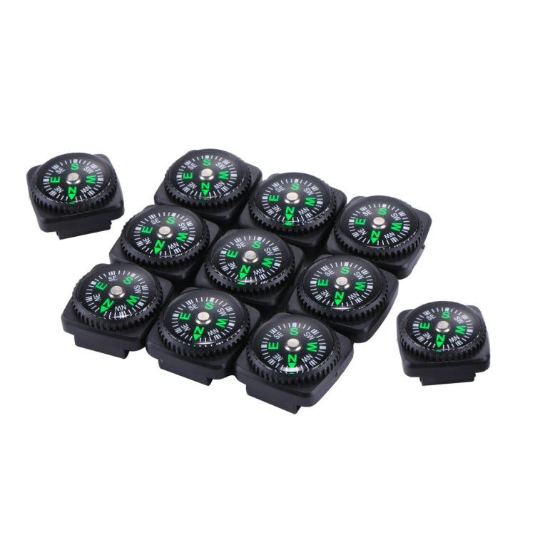 10 PCS 20mm Outdoor Sports Camping Hiking Pointer Guider Plastic Compass Hiker Navigation, Random Color Delivery, DC20A