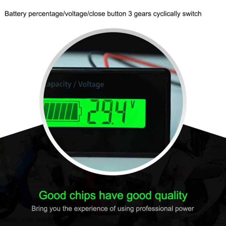 H5 12V-48V Lead-acid Battery Voltage Tester Percentage Voltmeter Gauge Lithium Battery Status Monitor, 12V-48V White Light, 12V-48V Blue Light, 12V-48V Green Light