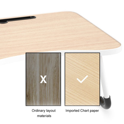 W-shaped Non-slip Legs Adjustable Folding Portable Writing Desk Laptop Desk with Card Slot, with Card Slot