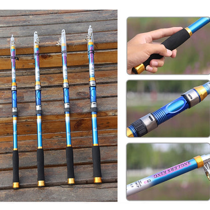 2.1m Carbon Pole  Travel Portable Fishing Pole,Random Color Delivery, 2.1m
