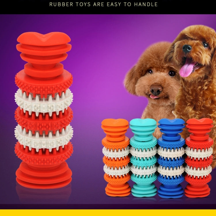 Dog Toy  for Pets Tooth Cleaning Chewing Toys of Non-Toxic Soft Rubber , Small Size,Length:12cm, 12cm Red
