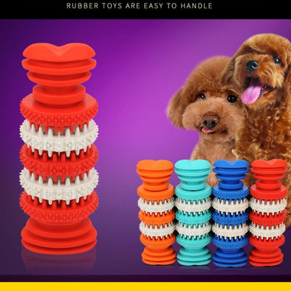 Dog Toy  for Pets Tooth Cleaning Chewing Toys of Non-Toxic Soft Rubber , Small Size,Length:12cm, 12cm Red
