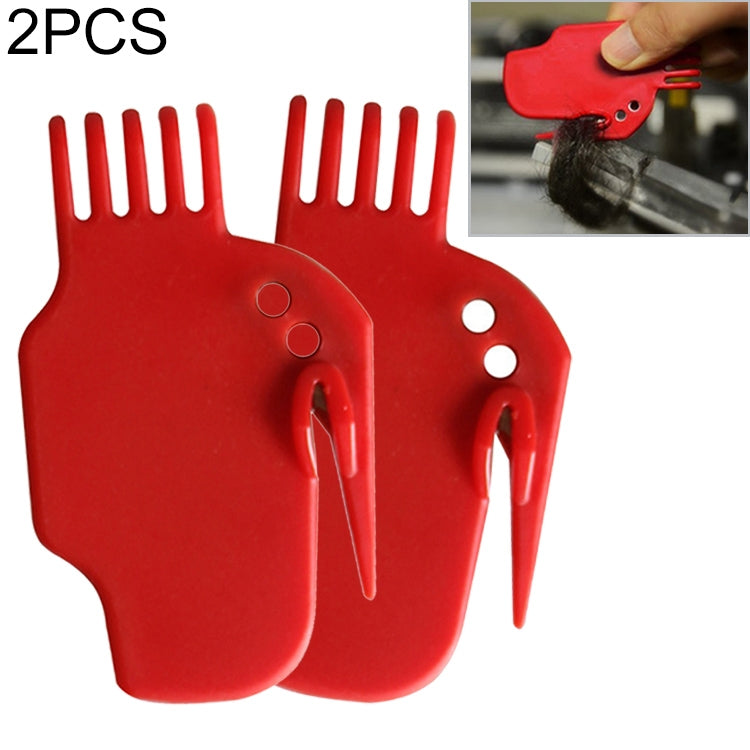 2 PCS Universal Sweeping Robot Accessories Flat Brush Cleaner for iRobot Roomba, Brush Cleaner Red