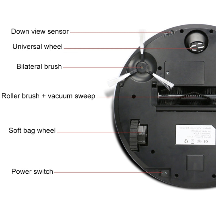 FD-3RSW(IC)CS 1000Pa Large Suction Smart Household Vacuum Cleaner Clean Robot, FD-3RSW(IC)CS