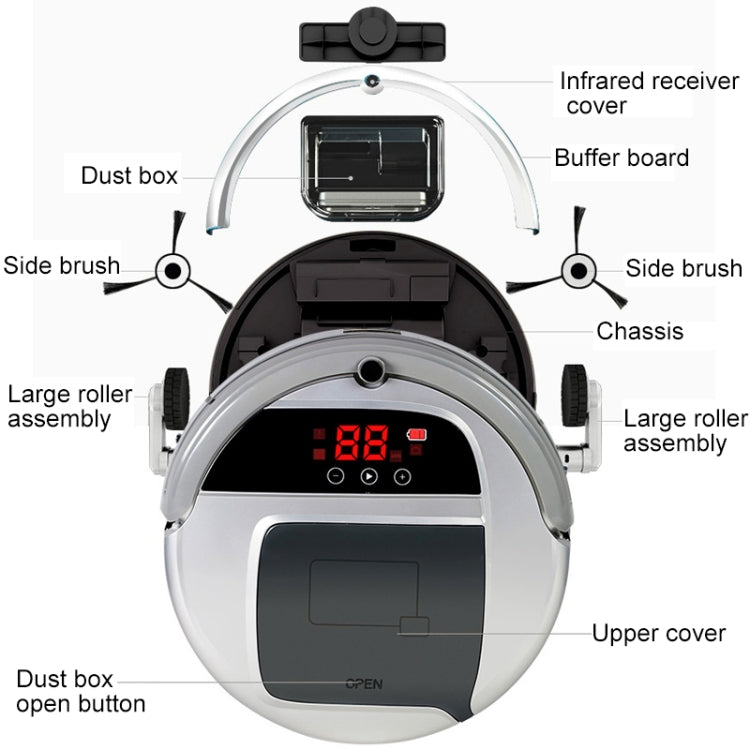 FD-3RSW(IC)CS 1000Pa Large Suction Smart Household Vacuum Cleaner Clean Robot, FD-3RSW(IC)CS