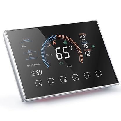 BHP-8000-B 3H2C Smart Home Heat Pump Round Room Mirror Housing Thermostat without WiFi, AC 24V, without WiFi