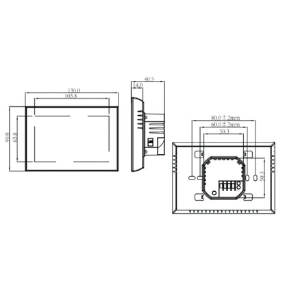 BHT-8000-GALW Control Water Heating Energy-saving and Environmentally-friendly Smart Home Negative Display LCD Screen Round Room Thermostat with WiFi, with WiFi
