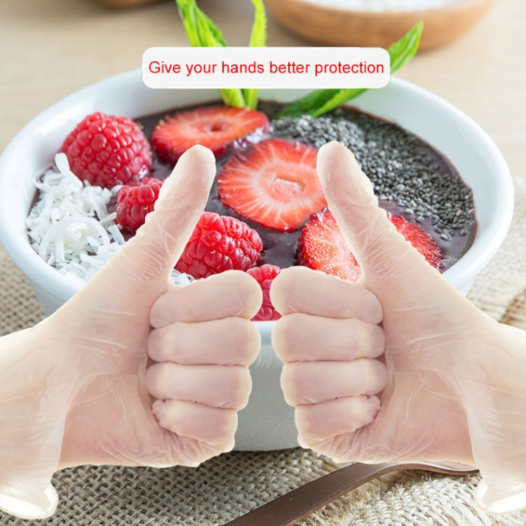 100 PCS Disposable PVC Examination Gloves Household Transparent Touchable Protective Gloves, Size: S, 100 PCS S