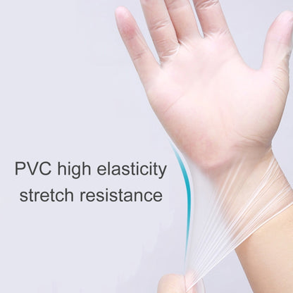 100 PCS Disposable PVC Examination Gloves Household Transparent Touchable Protective Gloves, Size: S, 100 PCS S